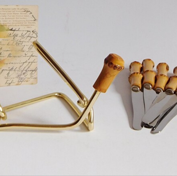 RARE FIND: 6 VINTAGE fruit knives Solingen rust-free in stand 50s / 60s - Picture 7 of 10